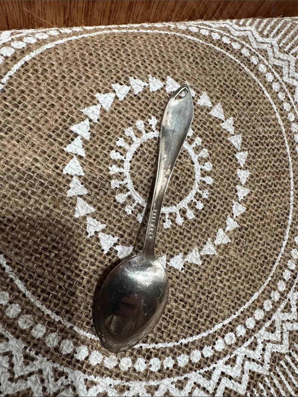 VTG Oregon Souvenir Sterling Silver Spoon with Native American Depiction